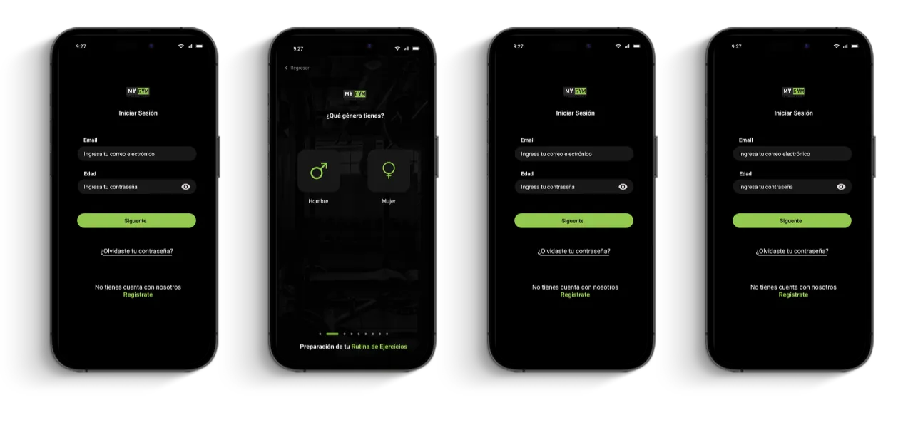 Apps shown on several phones